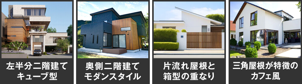 部分二階の外観デザイン例